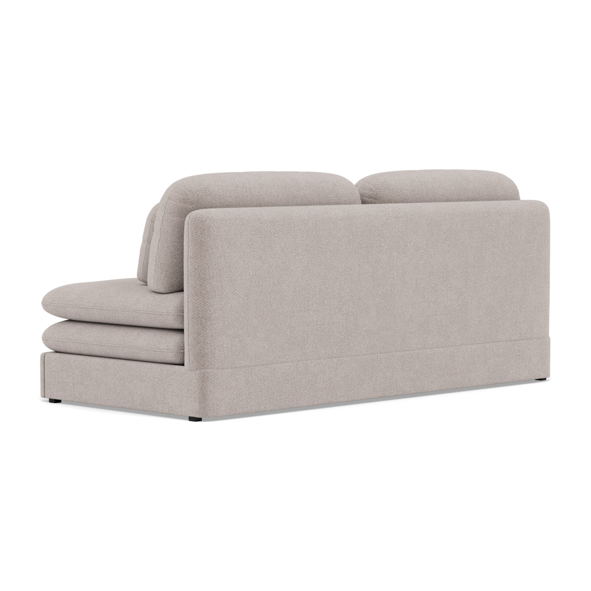 Ysal - canapé 3 places convertible déplimousse en velours texturé - Gris clair