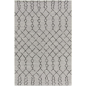 Tapi fin ISNOU motif berbère gris et noir