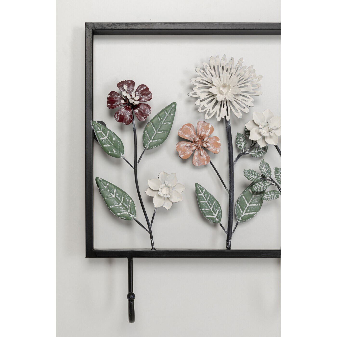Portemanteau mural fleurs encadrées Kare Design
