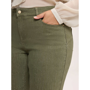 Fiorella Rubino - Pantalones Flare de denim con aplicaciones - Verde