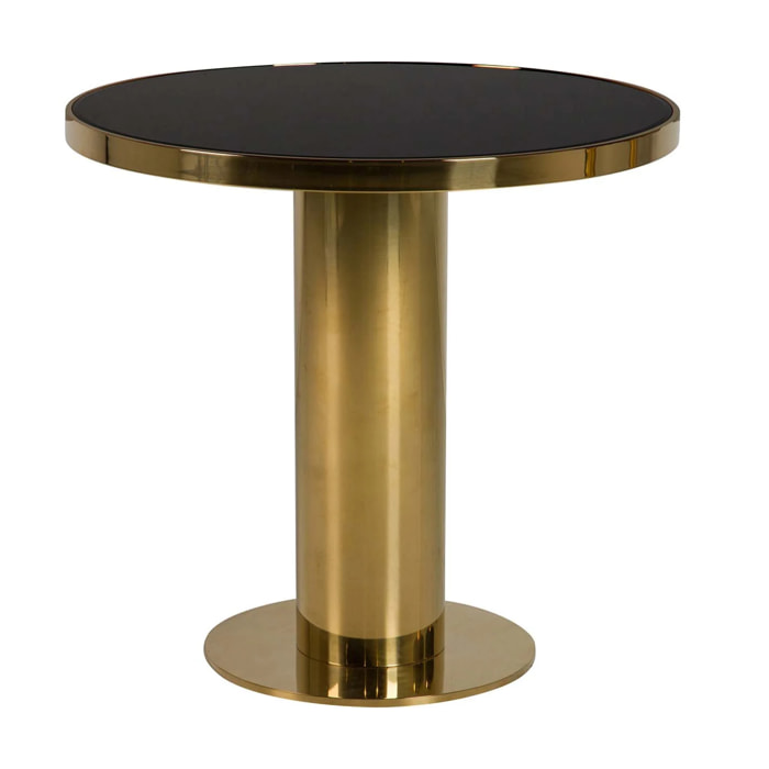 Mesa Comedor Acero Inoxidable Dorado 80x80x75 Cm