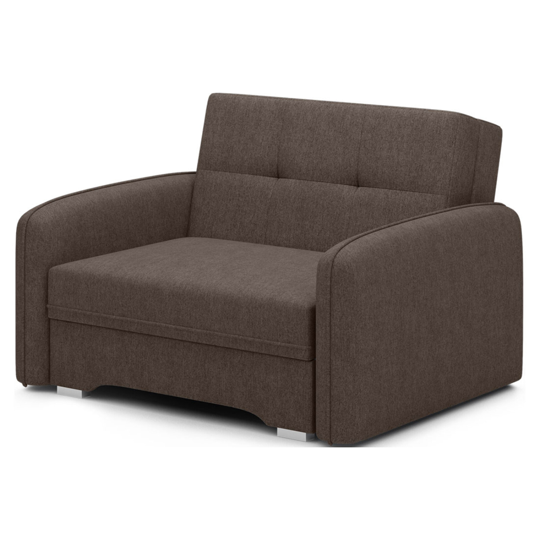 Michelle - fauteuil convertible avec coffre en velours - Marron