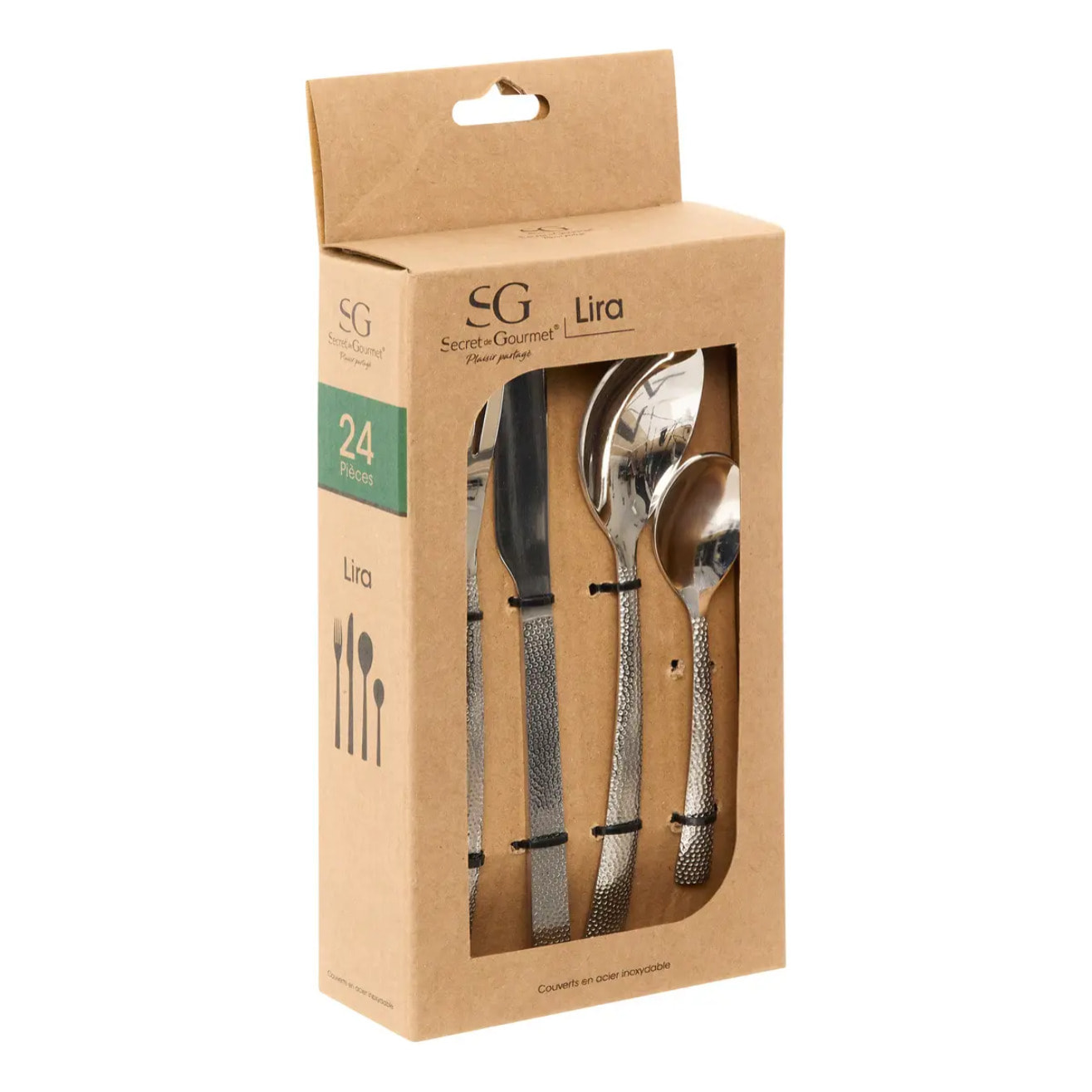 Ménagère Lira 24 pièce(s) argent L1,8xp0,2xH21,7cm