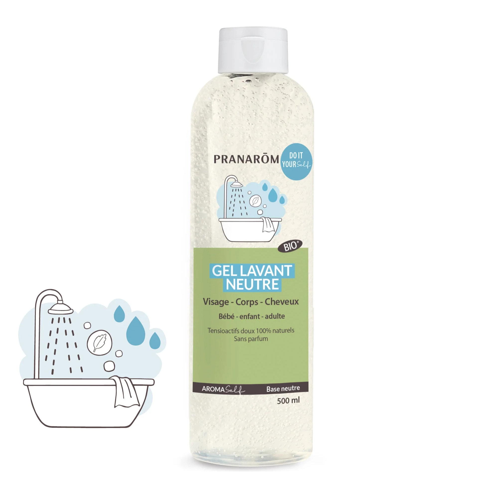 Pranarom - Gel lavant neutre - Bio - 500 ml