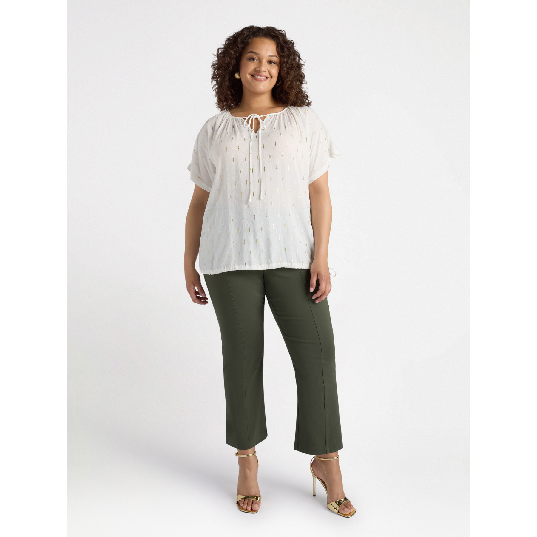 Fiorella Rubino - Pantaloni in viscosa LENZING™ ECOVERO™ - Verde militare