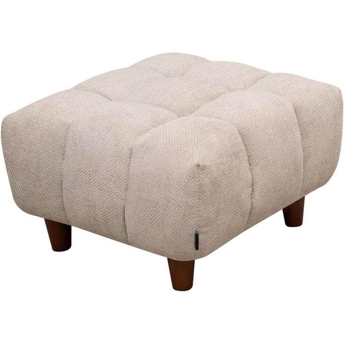 Ottoman pour canapé droit "Matignon" - 70 x 70 x 46 cm - Beige