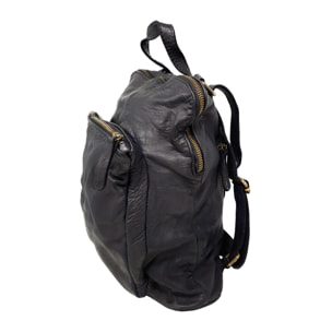 Chicca Borse Borsa Zaino Donna in Pelle Nero