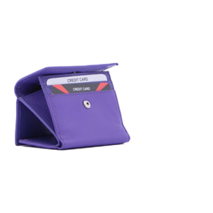 Portafoglio donna - Modello False - Ecopelle e poliestere - 10.0 x 7.5 x 2.0 cm
