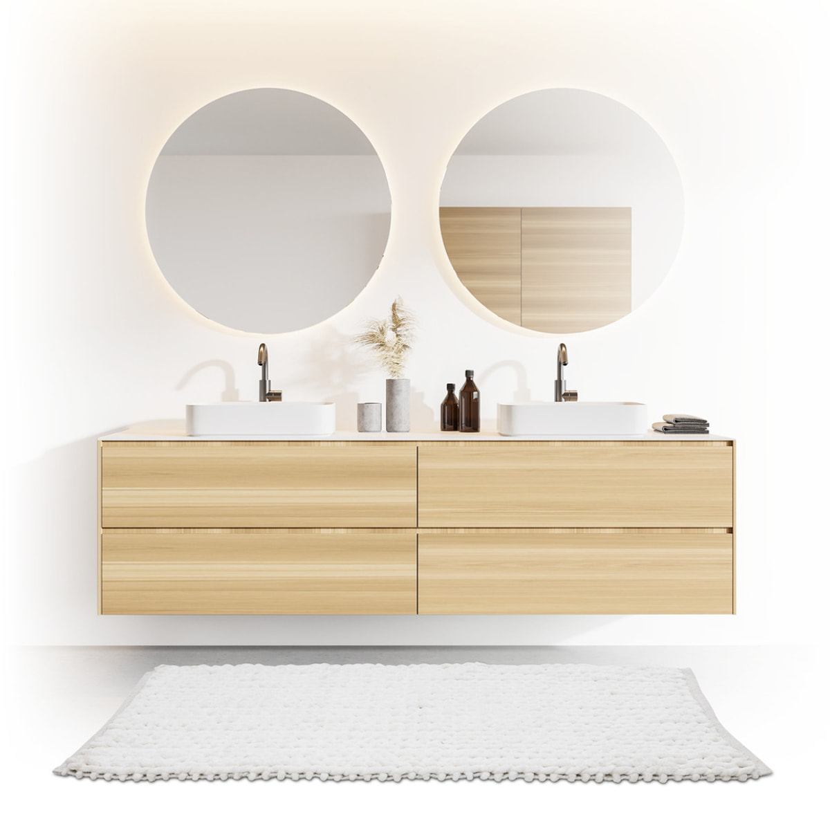 Tapis 120x50 cm Blanc Colorama