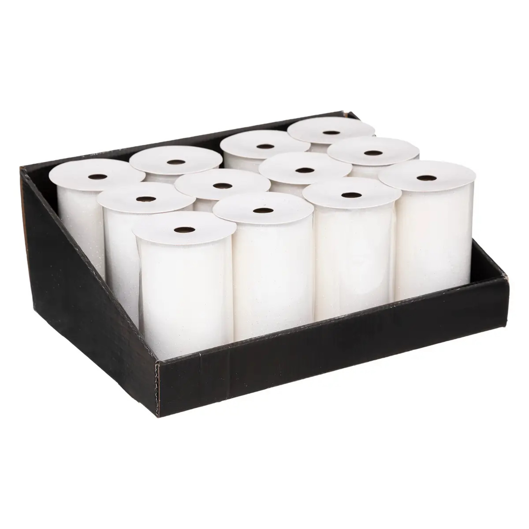 Guirlande de Noël Ruban blanc 12cmx5m