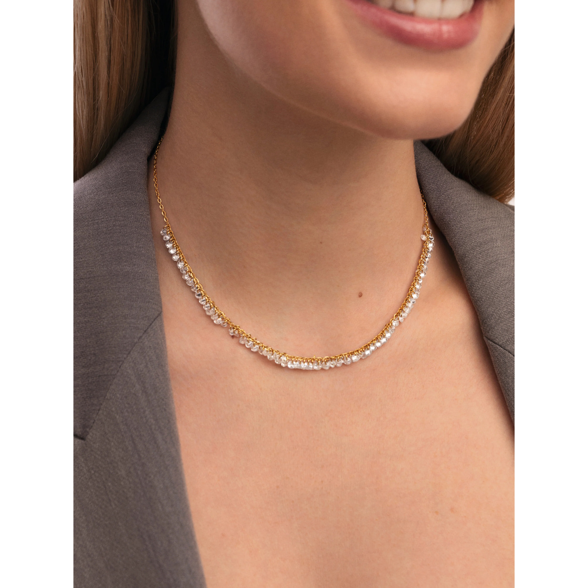 Collar Starlight Sky Acero Baño Oro