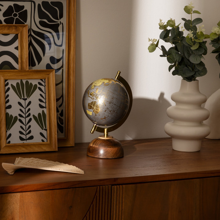 Globe déco Afonso H.24cm pied manguier