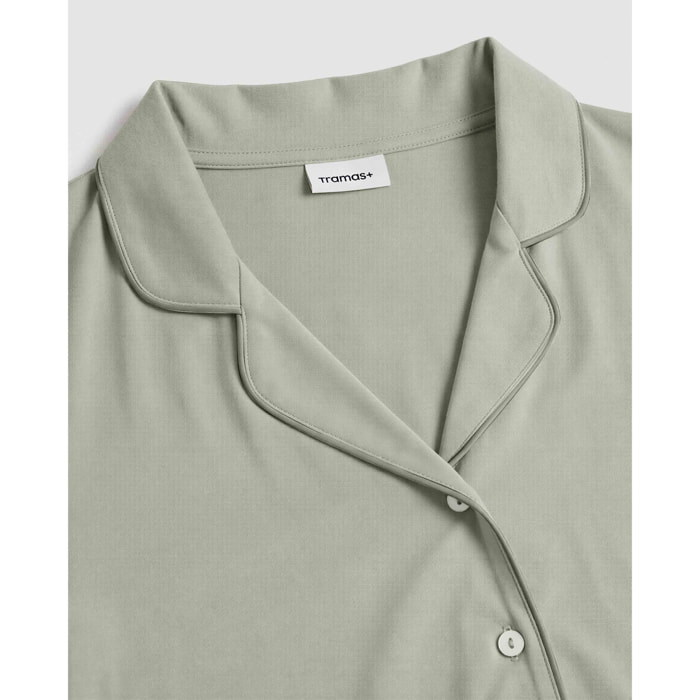 Camisón camisero algodón verde