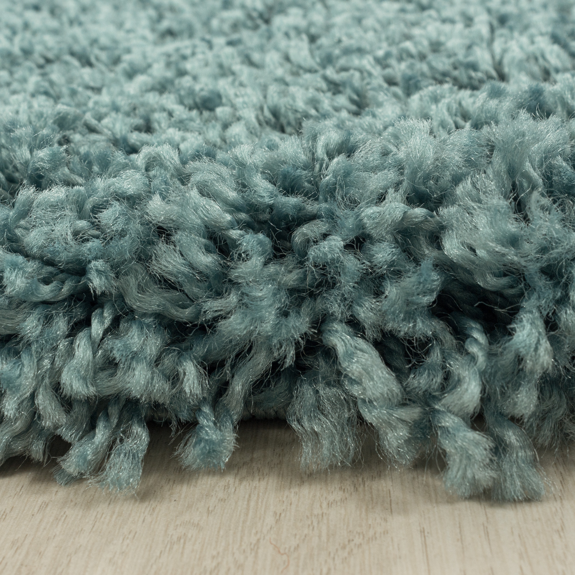SYDNEY - Tapis shaggy uni à poils longs bleu - SYD3000BLE