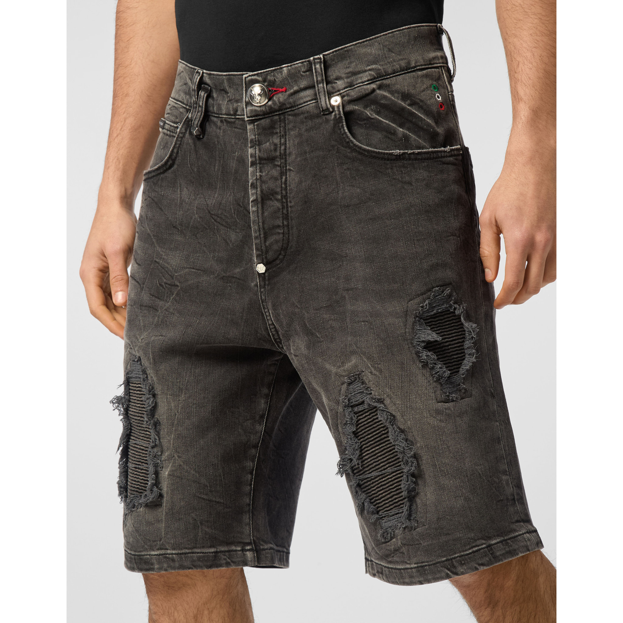 PHILIPP PLEIN Pantalones cortos vaqueros