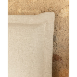 Cabecero tapizado desenfundable de lino blanco de varias medidas