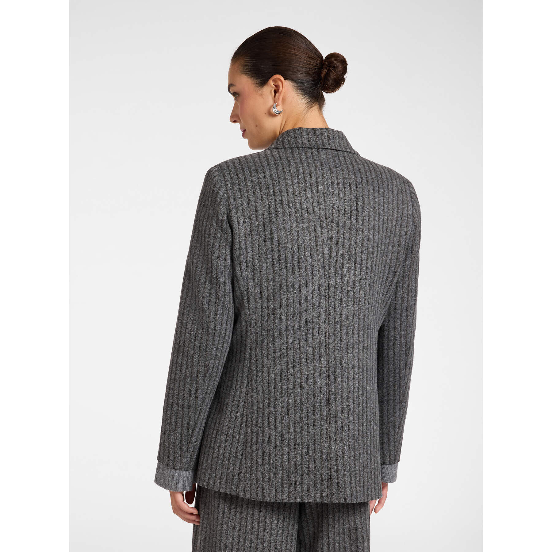Elena Mirò - Blazer jacquard de rayas - Gris
