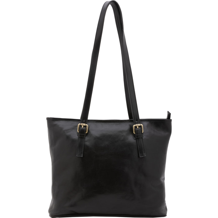 Borsa a spalla  da donna In Vera pelle Made in Italy 31x41x10 cm