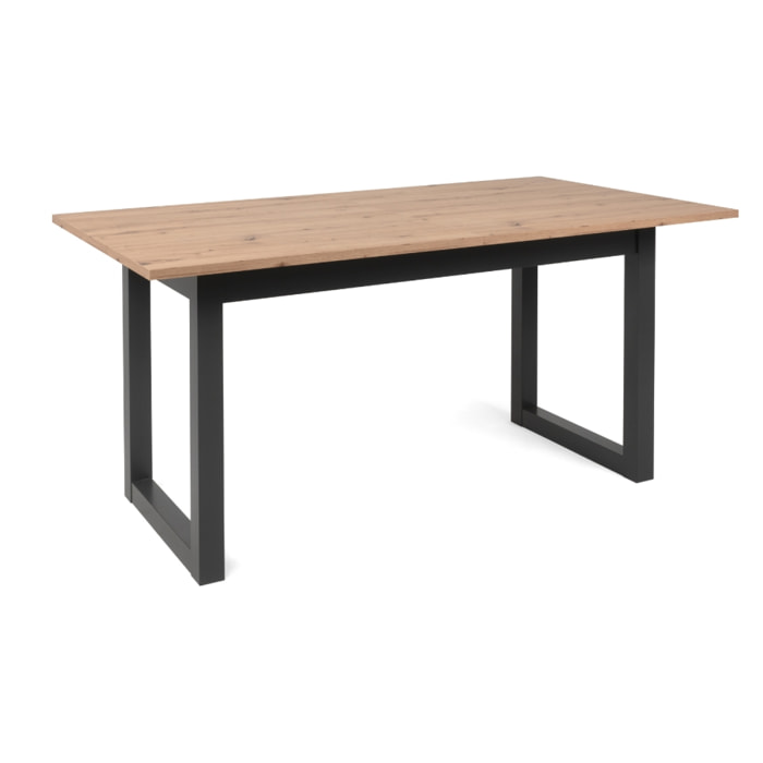 Table à manger industrielle en bois extensible 10 personnes AUTEL