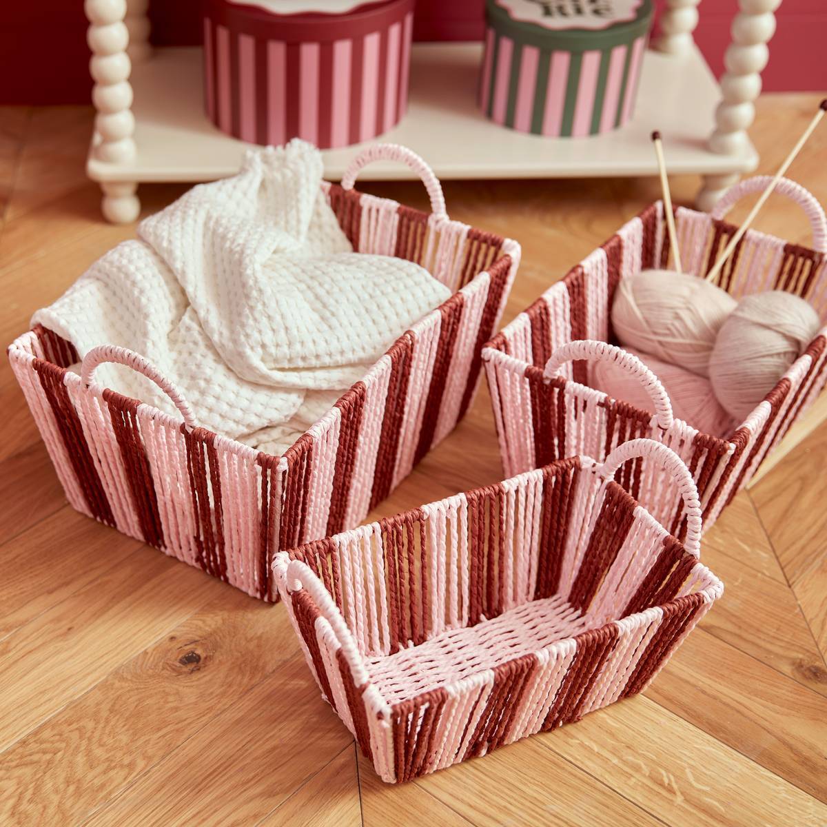 Cagettes Cherie rouge grenat 37x18cm