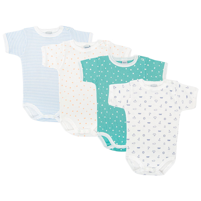 Pack 4 Body Ab. Hombro Manga Corta