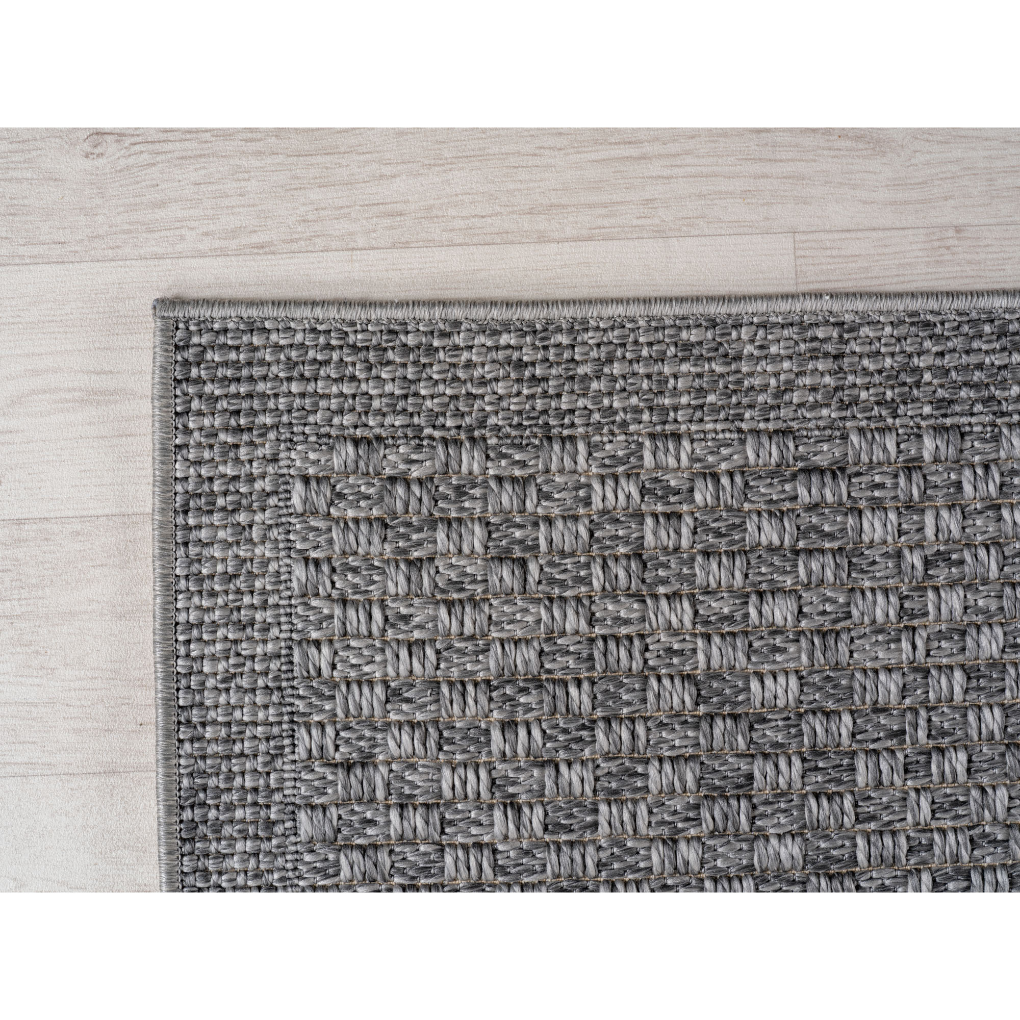 NEREA - Tapis intérieur/extérieur gris, design damier