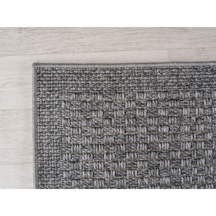 NEREA - Tapis intérieur/extérieur gris, design damier