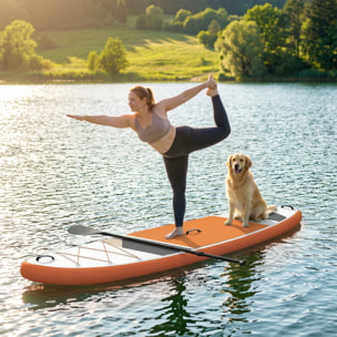 Stand up paddle gonflable 10'6 - 160 Kg - pagaie réglable pompe et sac transport