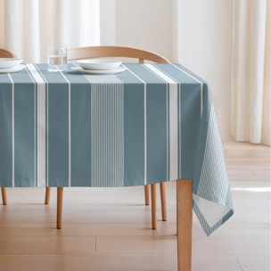 Nappe imprimée anti-tâches MALIBÚ BLEU