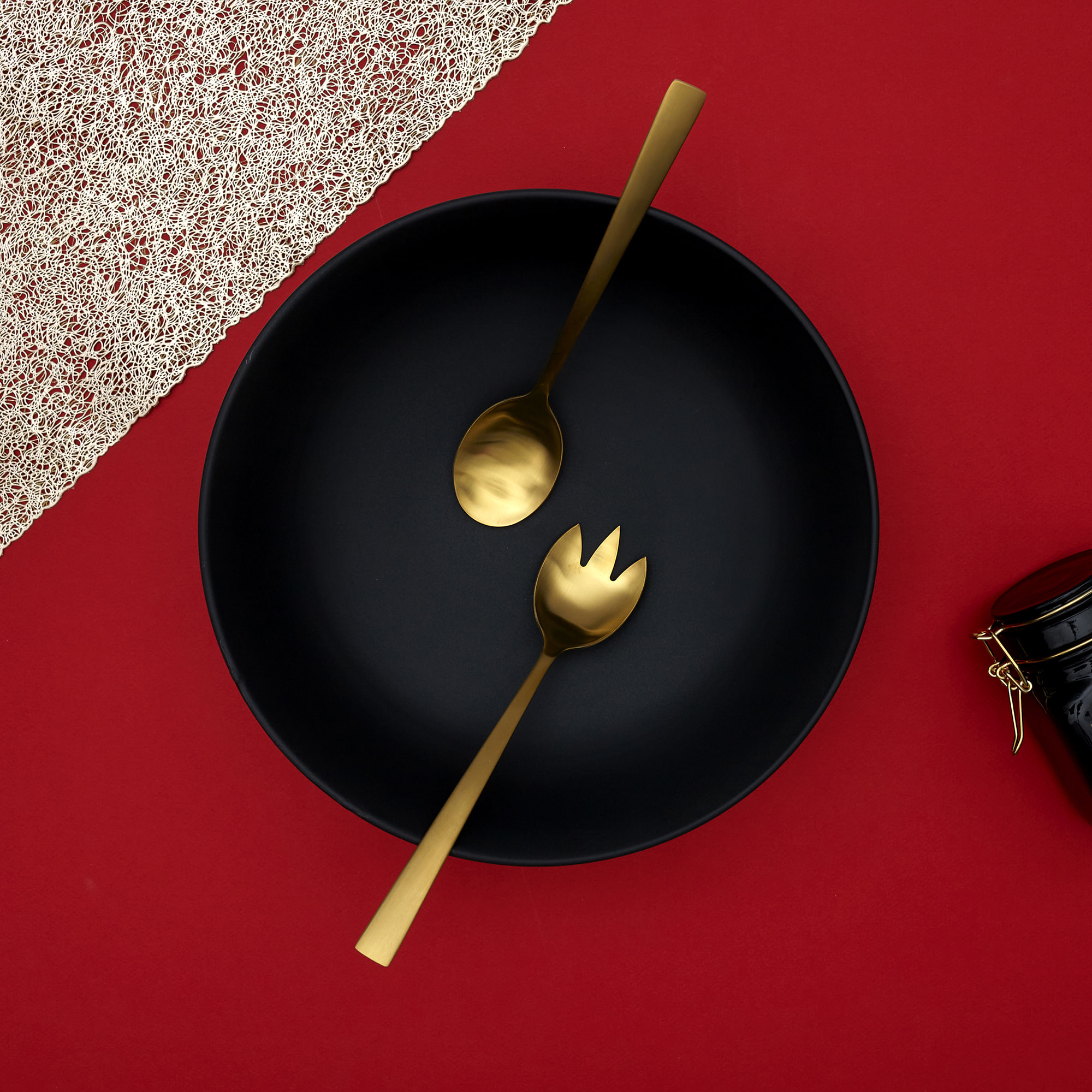 Couvert A Service Dore X2 Lea