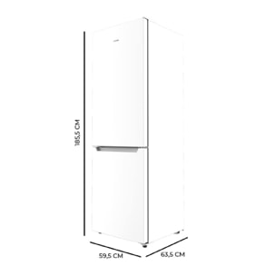 Frigorífico Combi 2 Puertas Bolero CoolMarket Combi 322 White E. 322 L, Altura 1