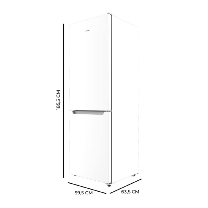 Frigorífico Combi 2 Puertas Bolero CoolMarket Combi 322 White E. 322 L, Altura 1