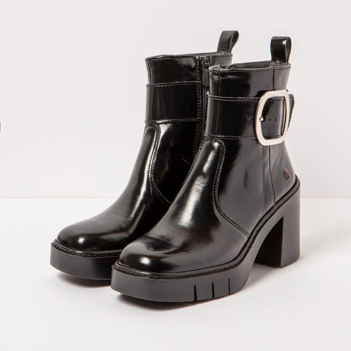 Botines con tacón 1979 NAPPA SHINNY BLACK/BERNA color Black