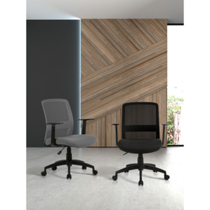 Silla de estudio Devon tela negro 94x61x59 cm