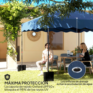 Carpa Plegable Pop-up Gazebo 3x3 m Cenador Plegable con Protección UV 50+ Altura Ajustable Bolsa de Arena y Bolsa con Ruedas para Camping Fiestas Azul Oscuro