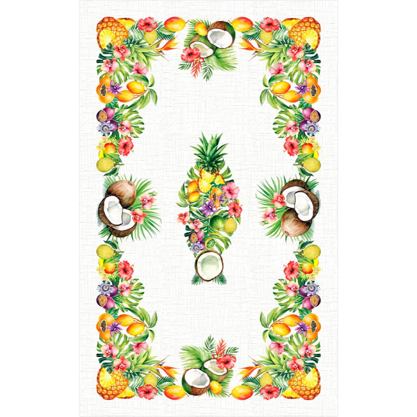 Tovaglia floreale lavabile 100% cotone TROPICAL