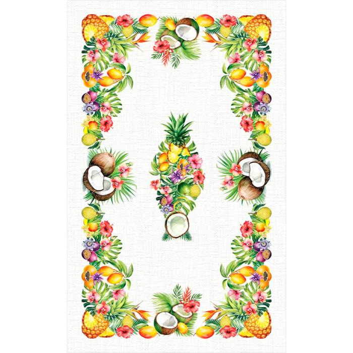 Tovaglia floreale lavabile 100% cotone TROPICAL