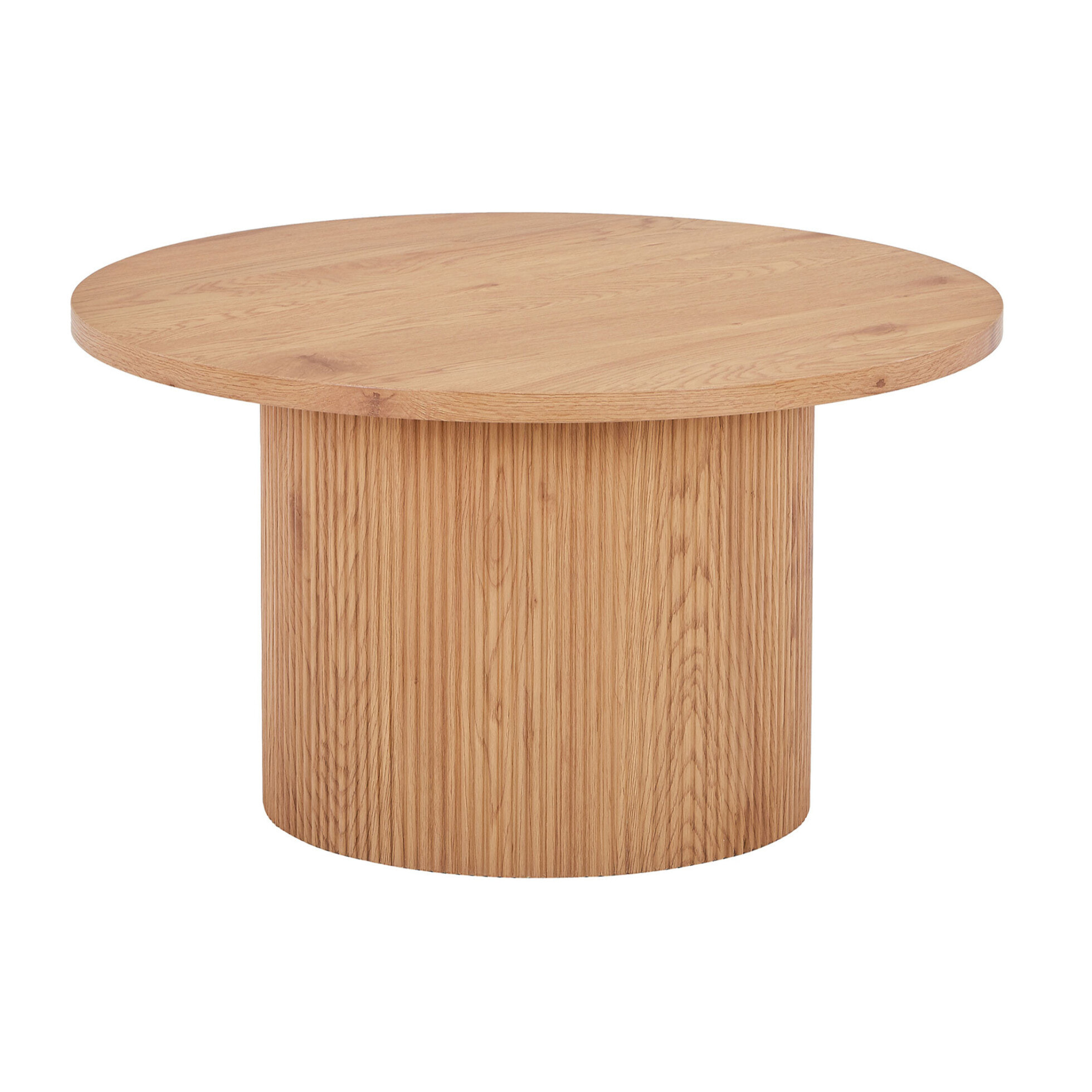 Oliva - table basse ronde - effet bois - 80 cm - Bois