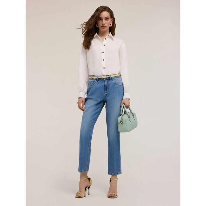 Motivi - Jeans regular con piega stirata - Azzurro