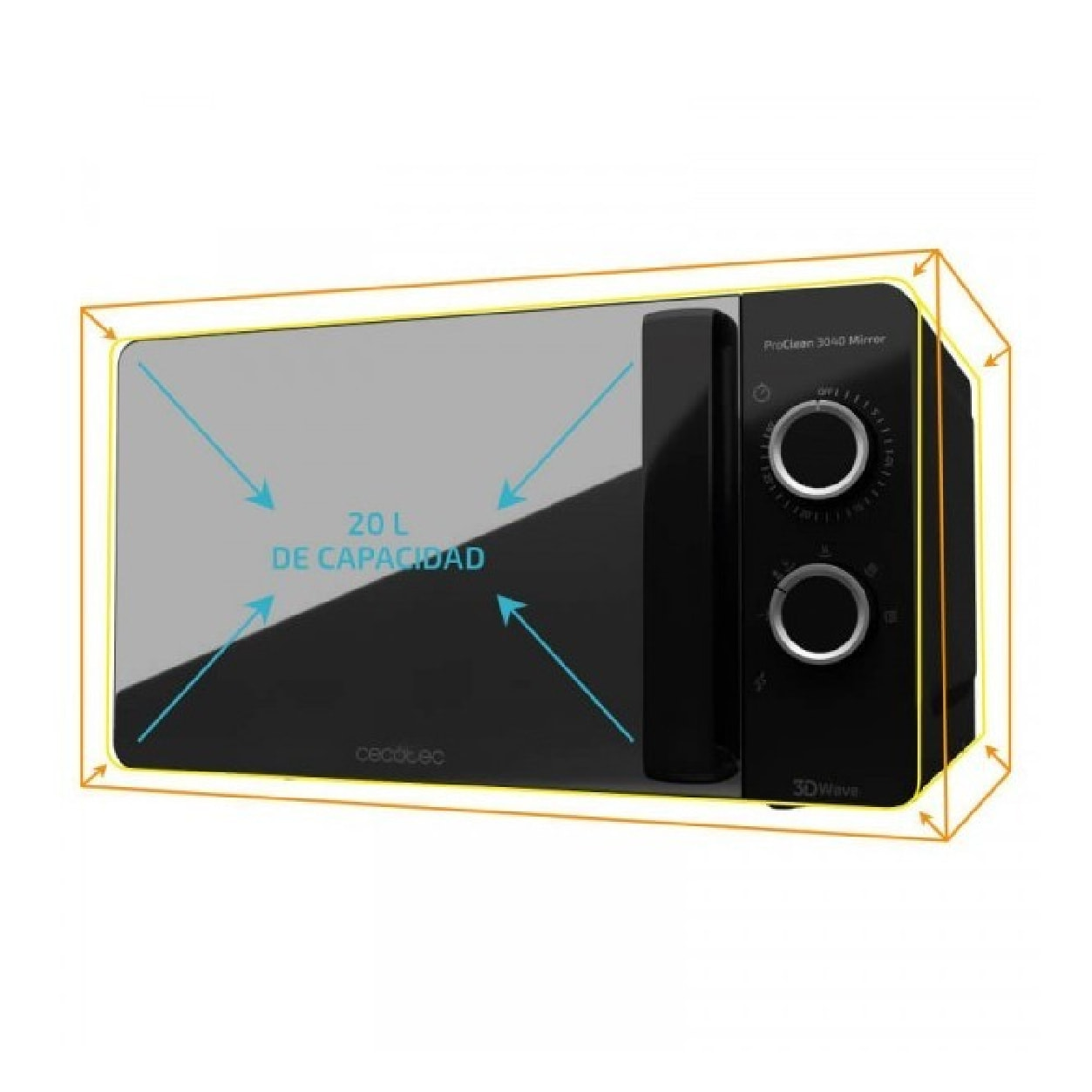 Cecotec Microondas ProClean 3040 Mirror Cecotec