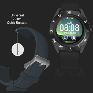 Smartwatch M11 multifunzione con fotocamera, contapassi, avviso di chiamate, notifiche. App per Android. Opzione SIM e micro SD.