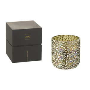 J-Line bougie parfumée Tea & Herbs - verre - vert - medium - 70H