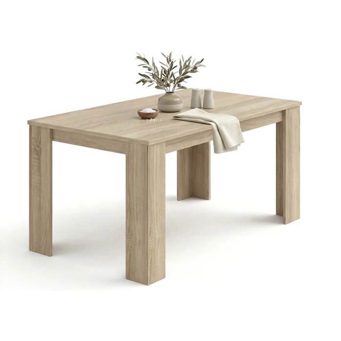 Mesa de comedor fija en roble canadian 140X80 cm Naya Roble Canadian