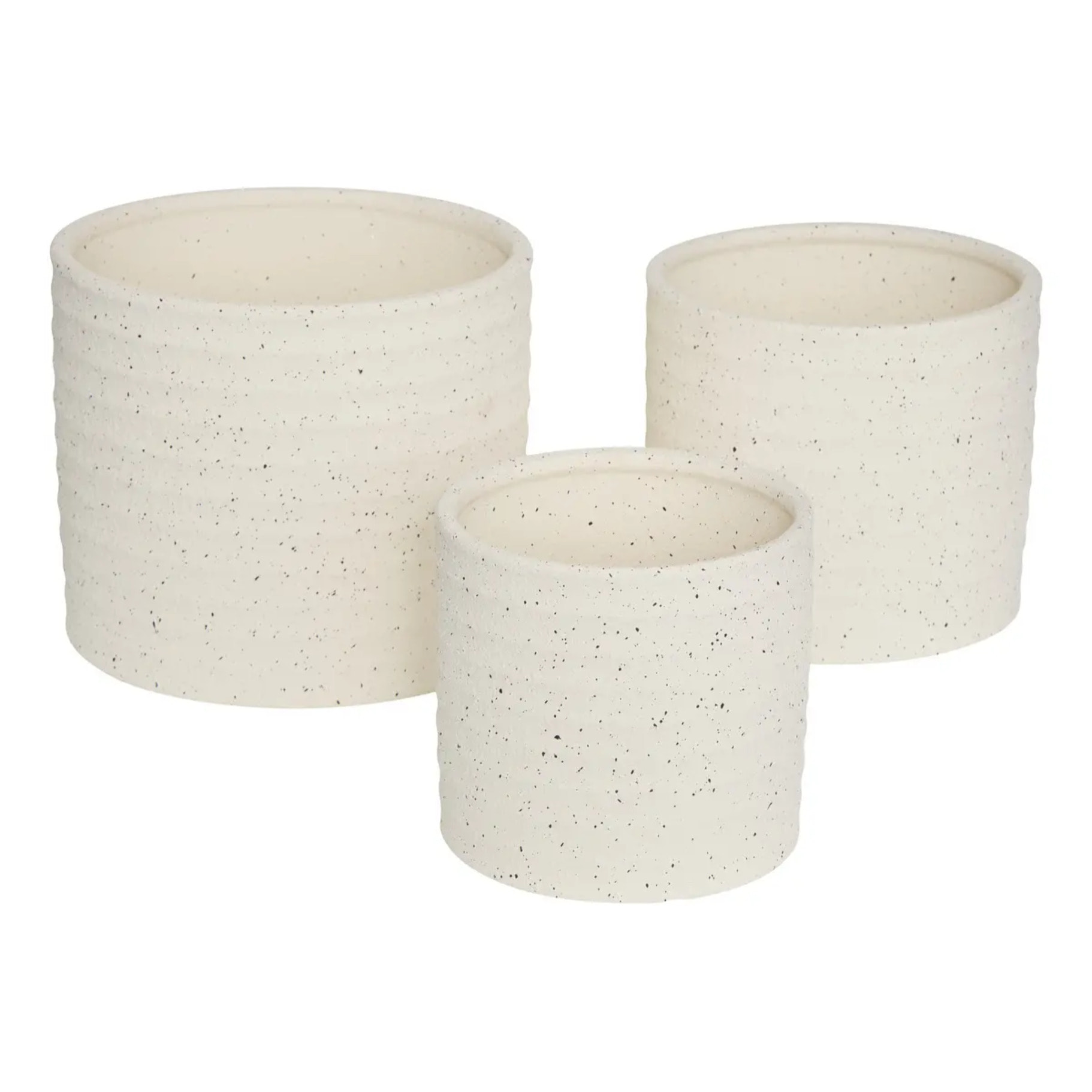 Set de 3 Pot de Fleurs Elly en Grès 25x25x21,5cm