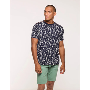 Camiseta Manga Corta Azul Marino - Kahakai