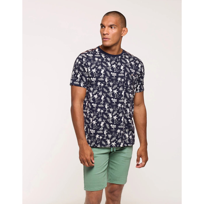 Camiseta Manga Corta Azul Marino - Kahakai