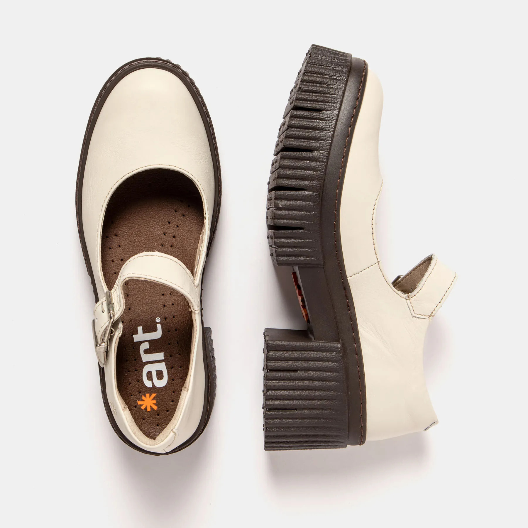 Zapatos con tacón 1373 NAPPA CREAM/YORK color Cream