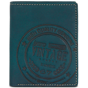 Cartera Hombre Piel Skpat Vintage Azul