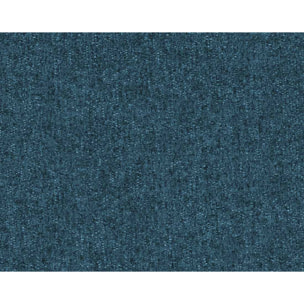 Bowie - canapé 3 places convertible coffre + coussin rond inclus en tissu texturé - Bleu