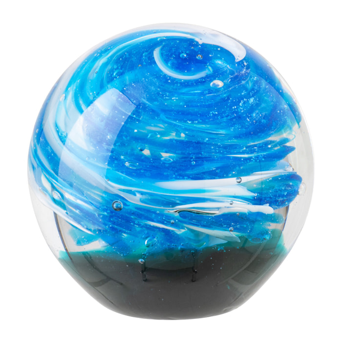 J-Line Presse-papier Balle - verre - bleu/vert - medium